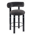 Ny mote svart minimalistisk stil armløs barstol